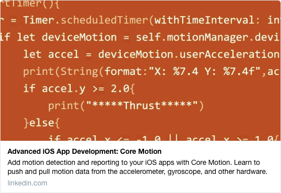 Advanced iOS App Development: Core Motion